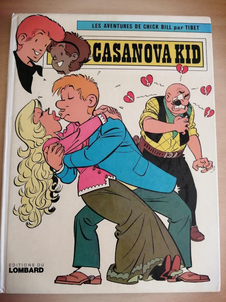 BD Chick Bill 40. Casanova Kid de Tibet E.O. 1975, Une BD, Enlèvement ou Envoi, Tibet et A.P. Duchateau