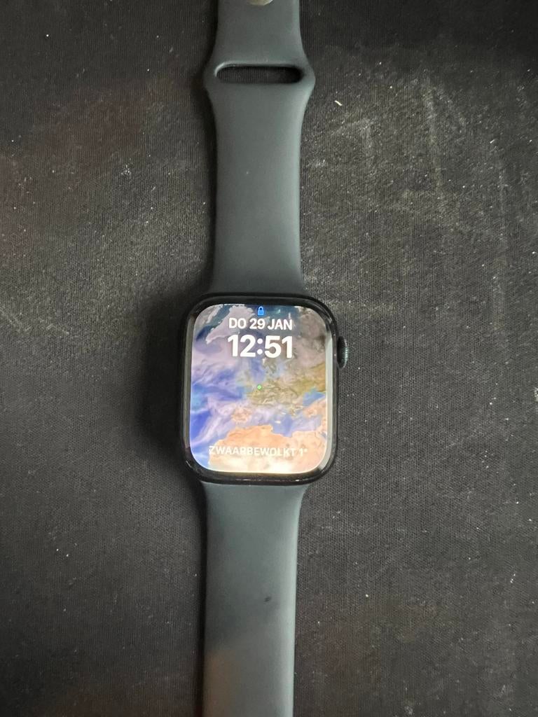 Apple watch series 9 4g 45mm, Ophalen of Verzenden, Gebruikt, Zwart, IOS