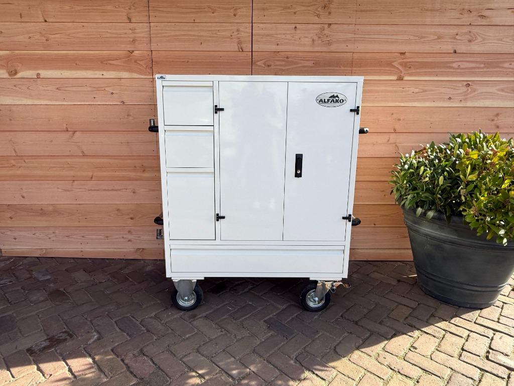 MIDI AIR 200 White saddle box Alfako Concourskast |zadelkast, Dieren en Toebehoren, Ophalen, Dressuur
