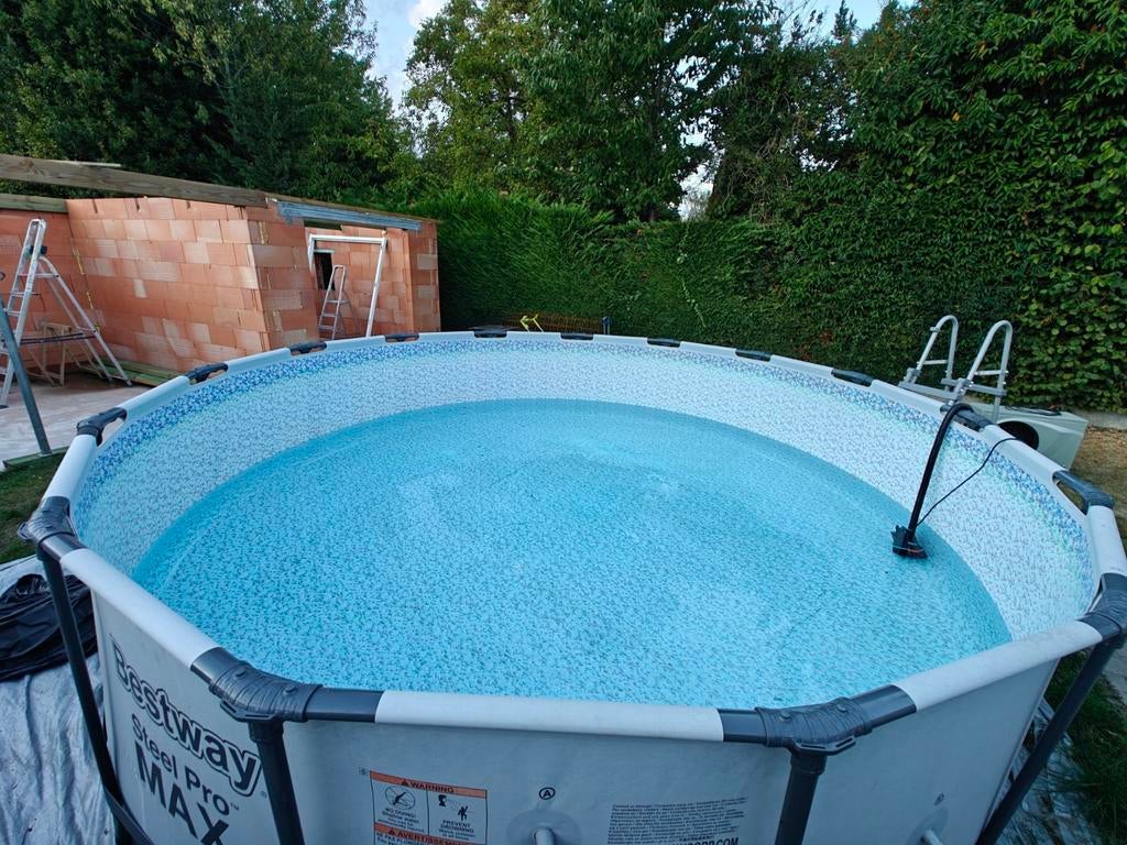 Zwembad bestway steel pro max 4,5m hoogte 1,20m, Tuin en Terras, Zwembaden, Ophalen, Gebruikt