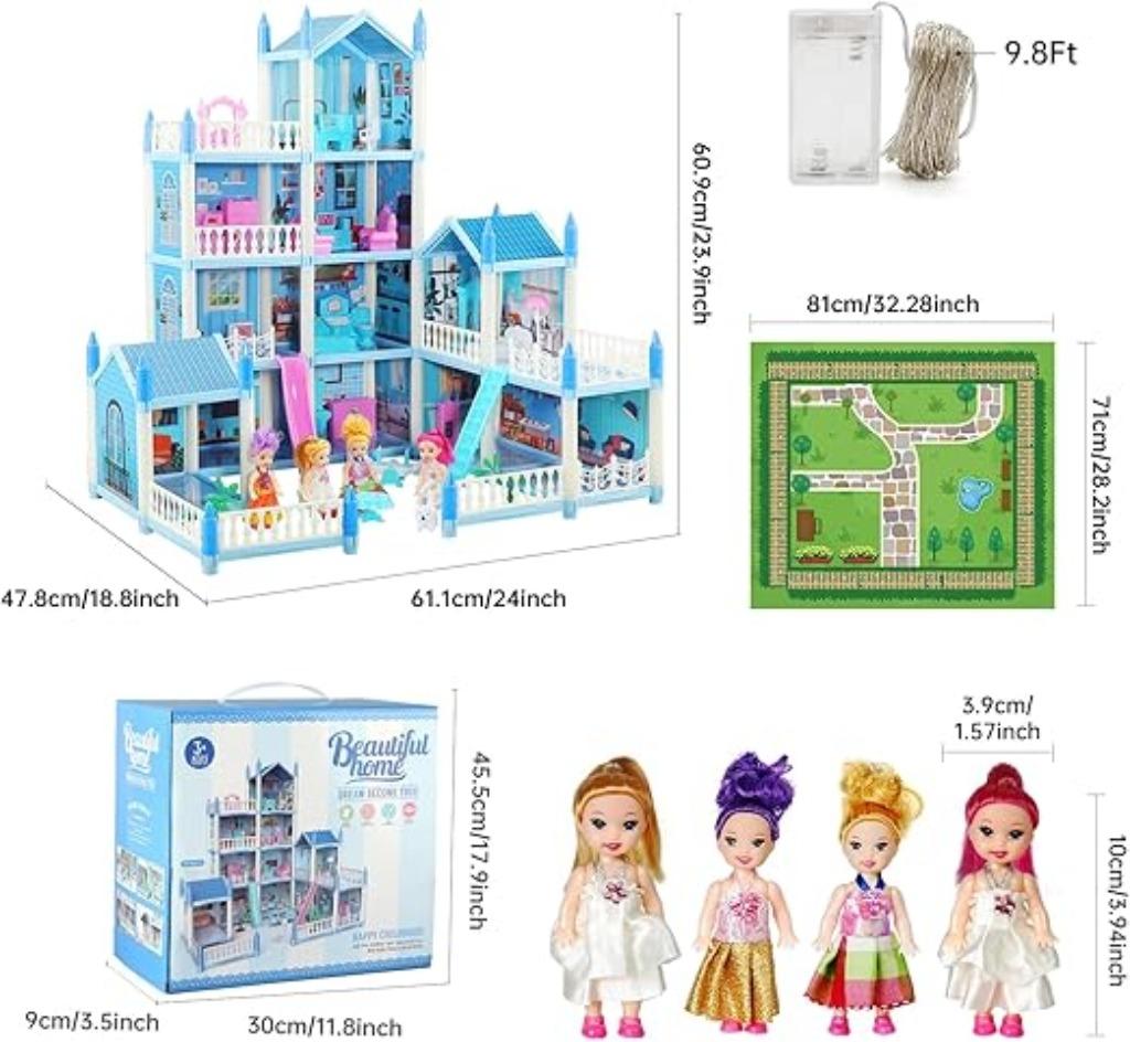 Maison de poupée avec meubles et accessoires LIVRAISON GRATU, Enfants & Bébés, Jouets | Maisons de poupées, Envoi, Neuf, Maison de poupées