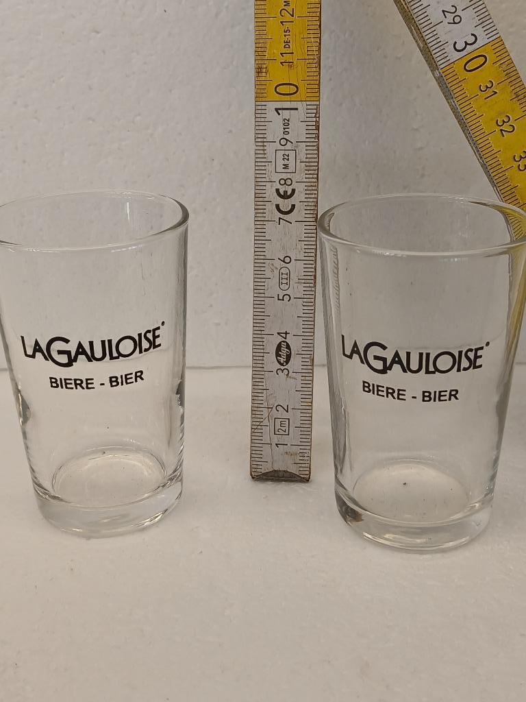 Deux très petits verres LA GAULOISE de la Brasserie du Bocq, Collections, Enlèvement ou Envoi, Comme neuf, Verre ou Verres, Autres marques