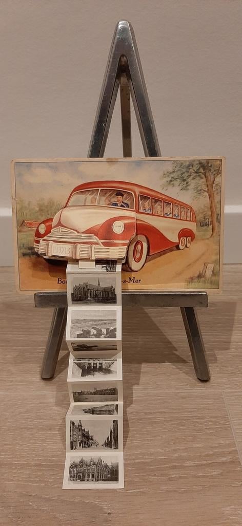 Leporello systeemkaart Nieuwpoort, Ophalen, 1940 tot 1960, Gelopen, West-Vlaanderen