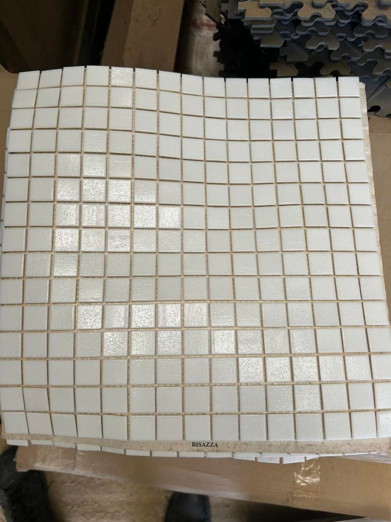 15 feuilles 33/33cm Bisazza mosaïque verre, Enlèvement