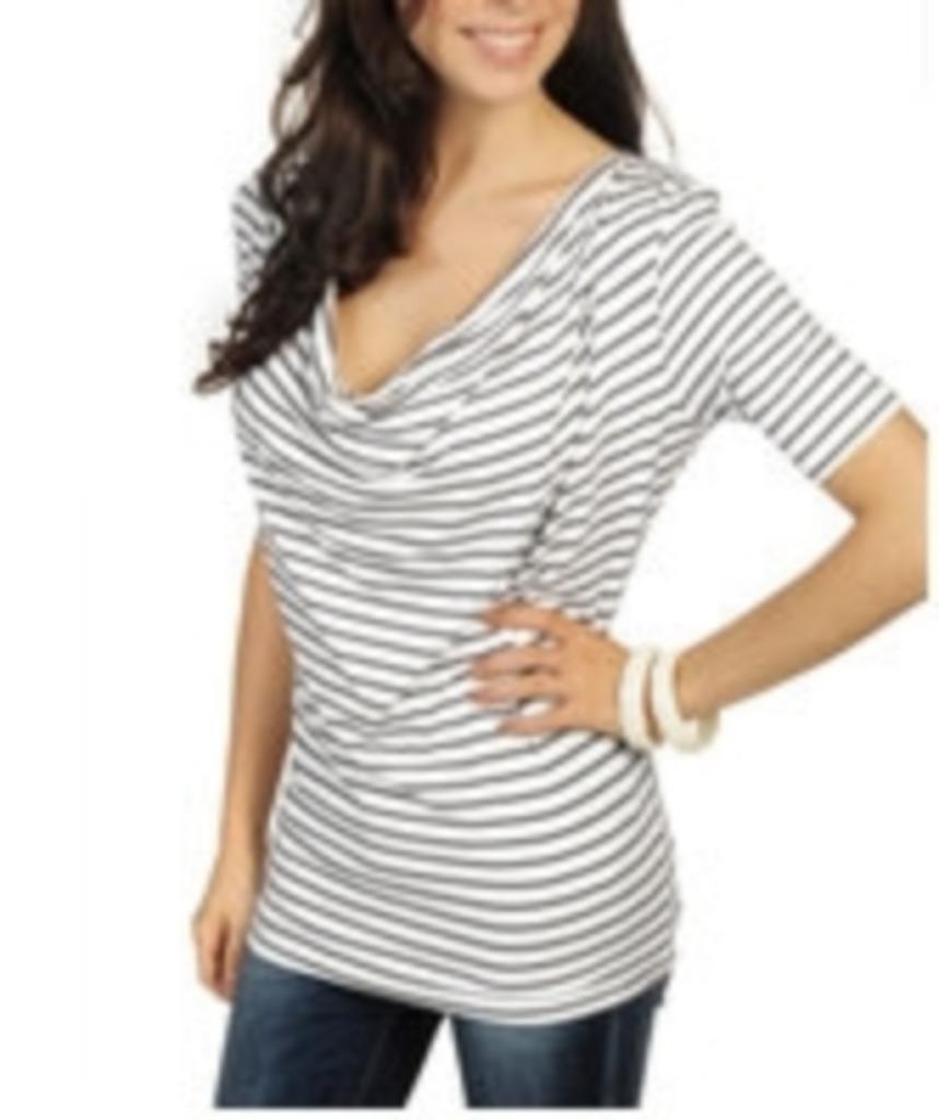 Gestreept tshirt van Velvet Kitten - Maat small, Envoi, Rouge