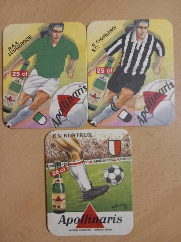 Sous-bocks Apollinaire, football, (285), Enlèvement ou Envoi, Comme neuf