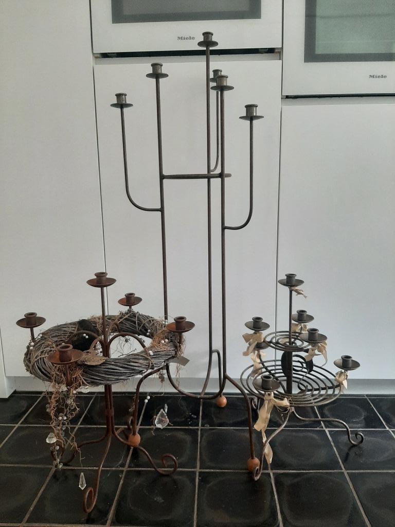 Landelijke kandelaars, Huis en Inrichting, Ophalen, Gebruikt, Metaal, Kandelaar