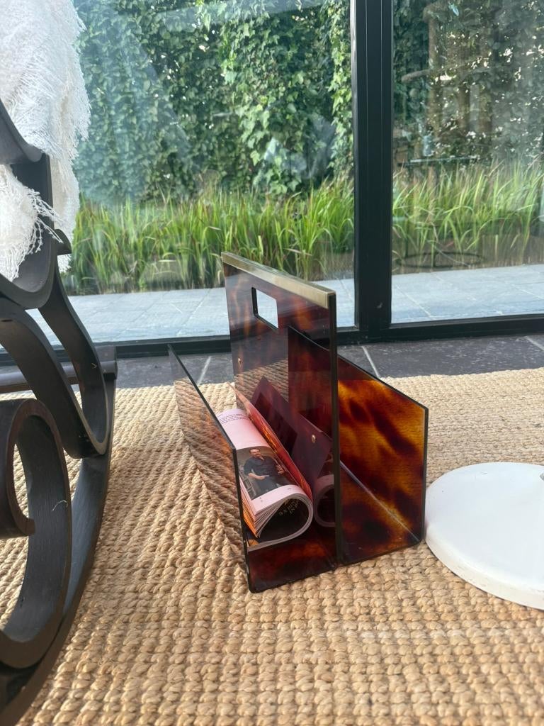 Michel Dumas - Design gefumeerde plexi kranten/magazinehoude, Ophalen of Verzenden