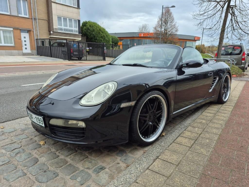 Porsche Boxster 2.7 Benzine — Cabriolet, Achterwielaandrijving, Zwart, Zwart, Leder