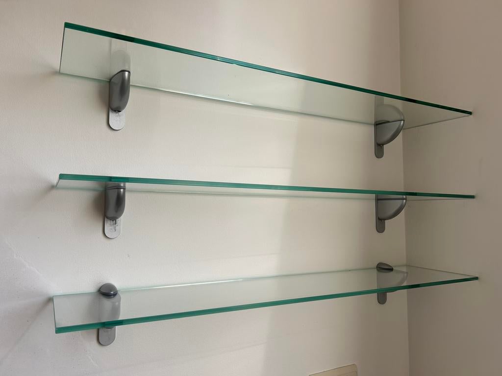 Tablettes murales en verre - lot de 3, Enlèvement, Utilisé