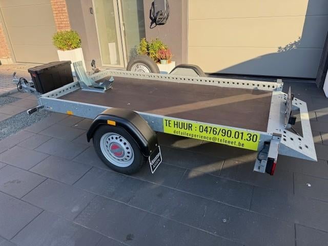 Afzinkbare Motortrailer - Aanhangwagen TE HUUR, Auto diversen, Aanhangers en Bagagewagens, Ophalen