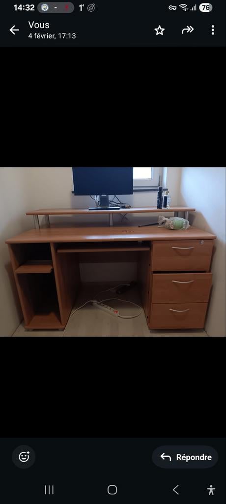 Bureau avec chaise et G écran, Maison & Meubles, Bureaux, Enlèvement