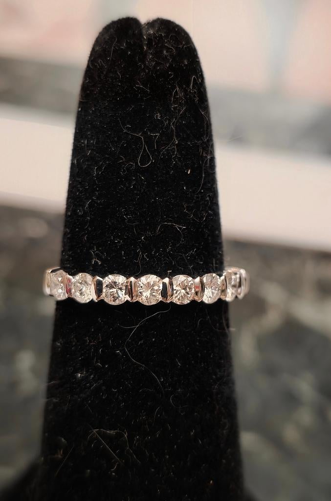 Gouden verlovingsring met diamanten 0,63kt, Handtassen en Accessoires, Ringen, Ophalen of Verzenden, Zo goed als nieuw, Dame of Heer