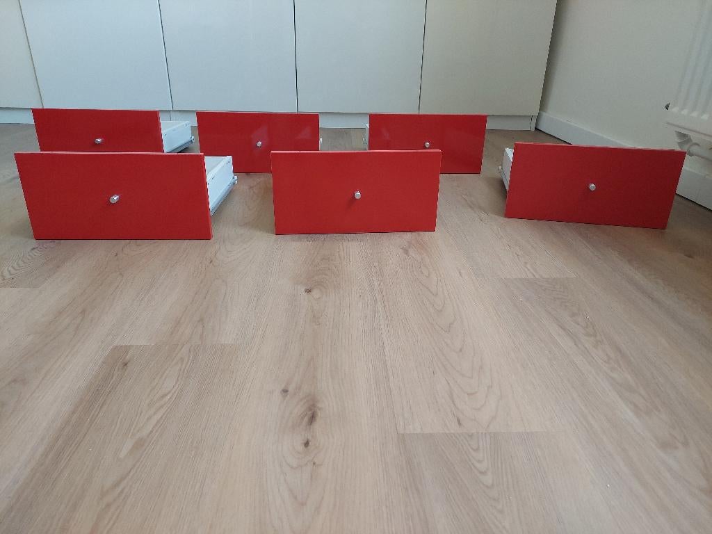 Kalax-Expedit schuiven-deurtjes rood, Enlèvement, Comme neuf