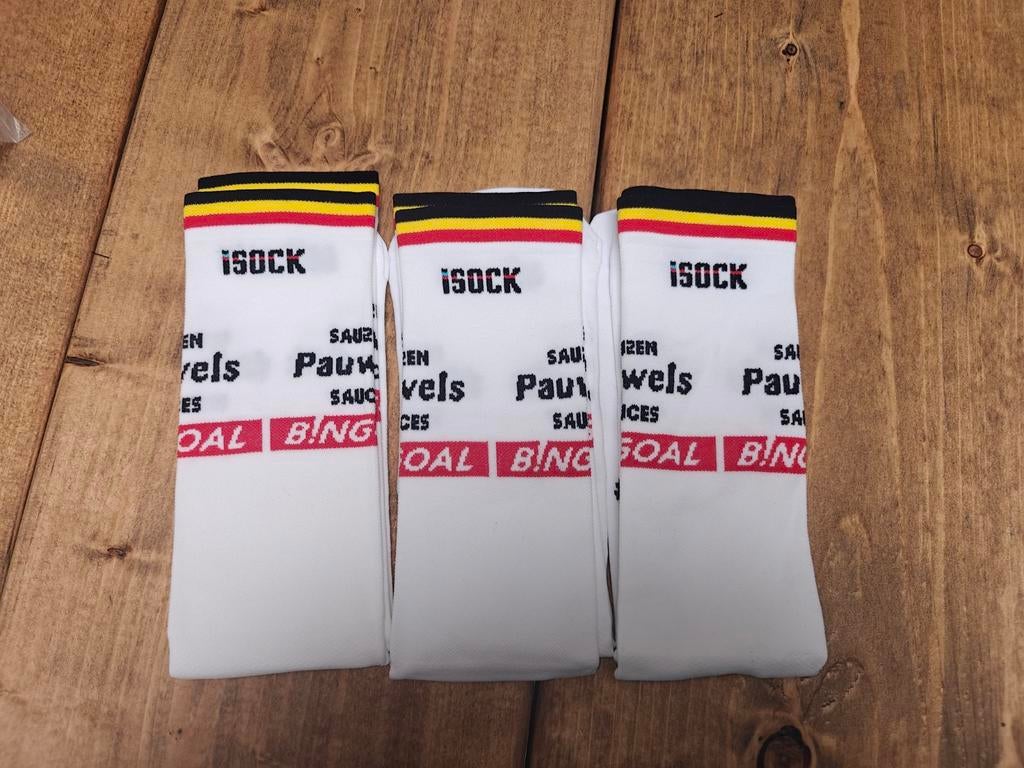 3 paar isocks pauwels sauzen Belgisch kampioen, Fietsen en Brommers, Fietsaccessoires | Fietskleding, Ophalen of Verzenden, M
