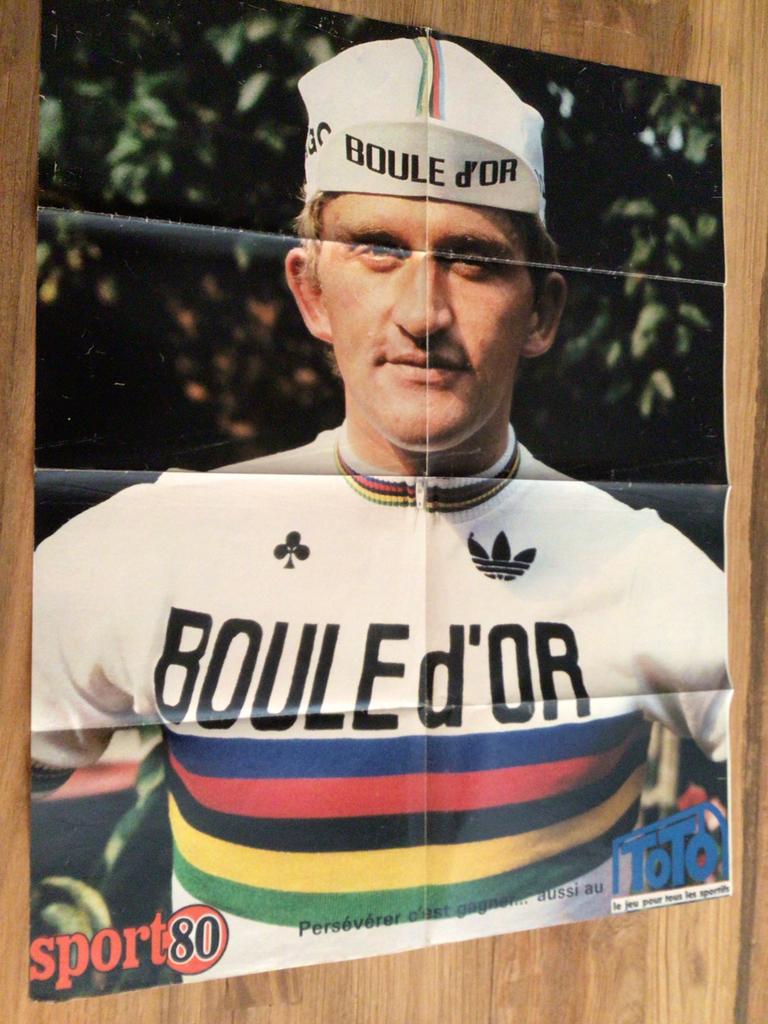 Wielerposter wk team boule d.or freddy maertens, Verzenden, Zo goed als nieuw
