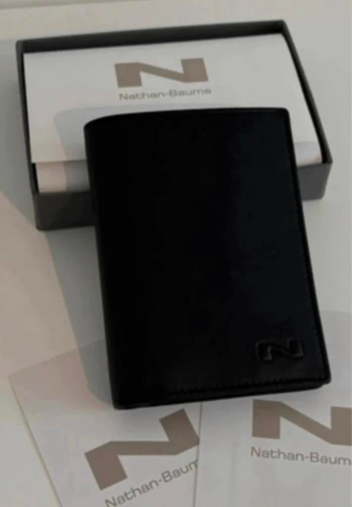 Nathan, Handtassen en Accessoires, Portemonnees, Verzenden, Nieuw, Zwart