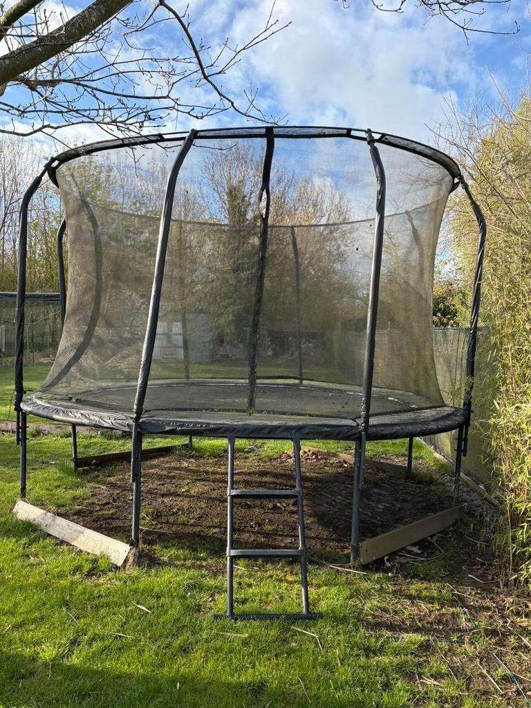 Salta premium black edition 366cm, Ophalen, Gebruikt