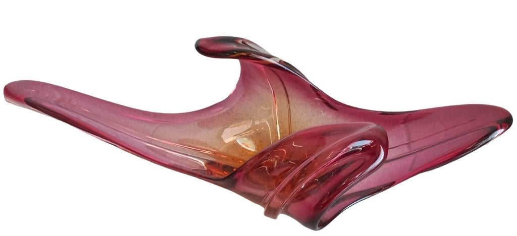 vintage glazen schaal., Antiek en Kunst, Ophalen