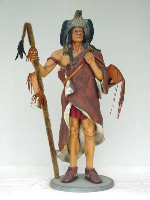 Indian levensgroot – Indiaan beeld - Hoogte 200 cm, Ophalen, Nieuw