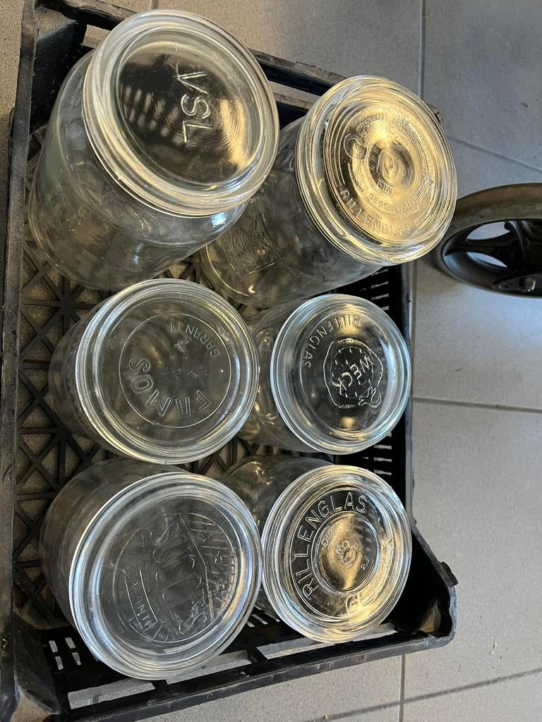 6 inmaakpotten weck, gerrix vsl…., Huis en Inrichting, Ophalen, Zo goed als nieuw