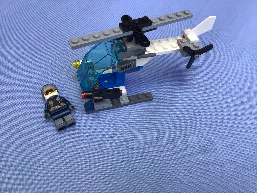 Lego politie helikopter, Ophalen of Verzenden, Zo goed als nieuw, Lego