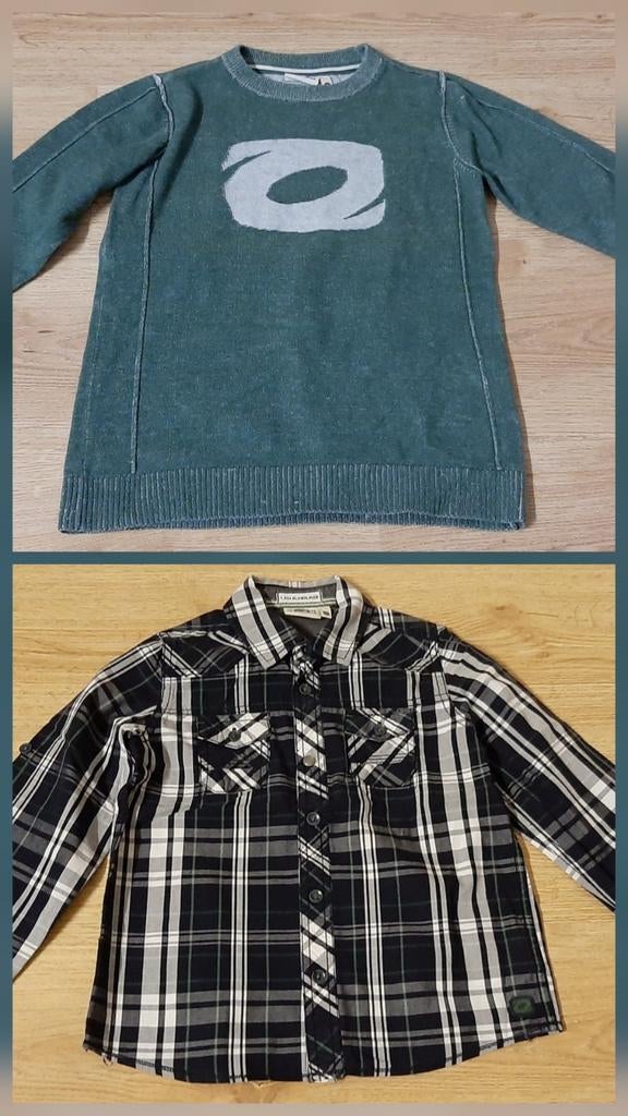 ROX JBC setje: groene trui en bijpassend hemdje maat 122, Kinderen en Baby's, Kinderkleding | Maat 122, Ophalen of Verzenden, Zo goed als nieuw