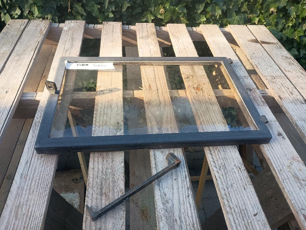 FLAM Turbo Deur met glas en sleutel, compleet, Encastré, Enlèvement, Utilisé, Bois