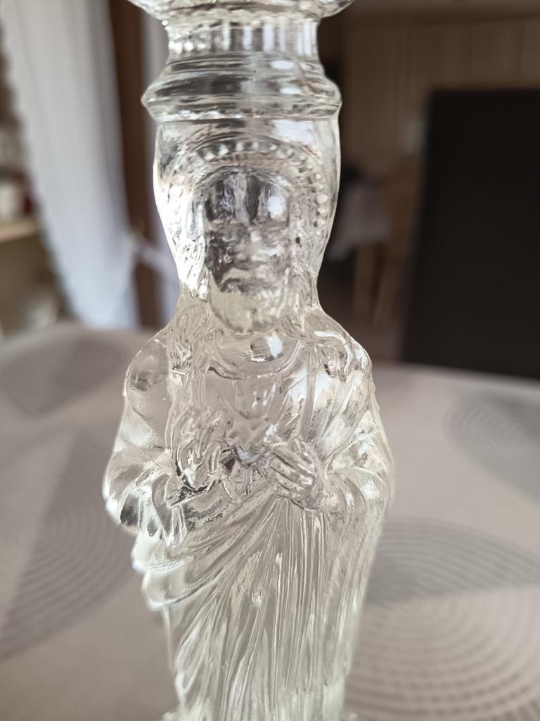 Porte bougie en verre homme et femme, Antiquités & Art