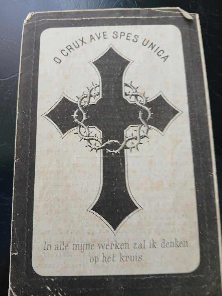 oud prentje kloosterzuster overl 1877, Envoi, Image pieuse