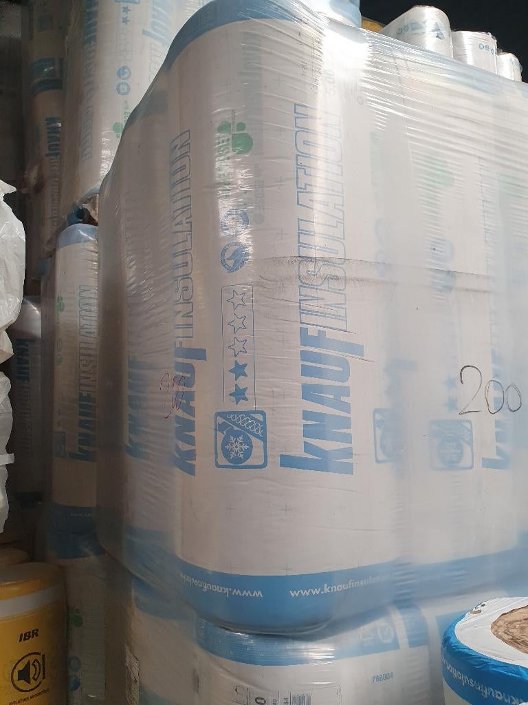 Glaswol isolatie rollen van 2-22cm vanaf 1€ per m², Laine de verre, Isolation de toiture, Enlèvement, Moins de 4 cm