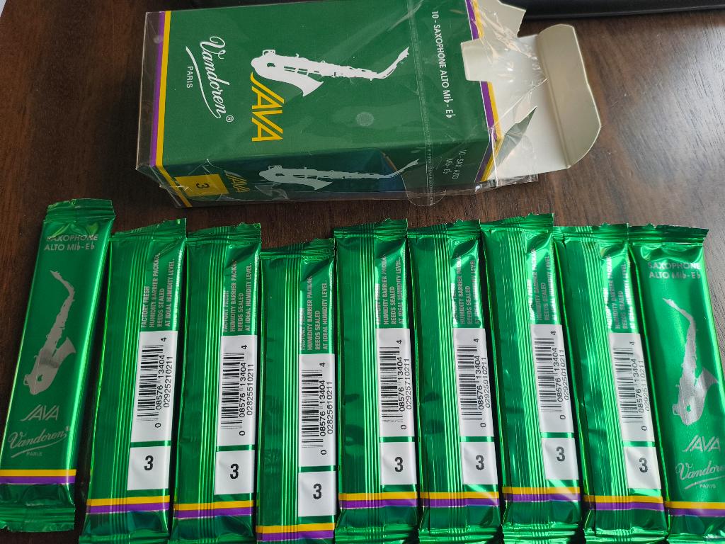 Altsaxofoon rietjes Vandoren 9x Java nr3, Muziek en Instrumenten, Ophalen of Verzenden, Nieuw, Alt