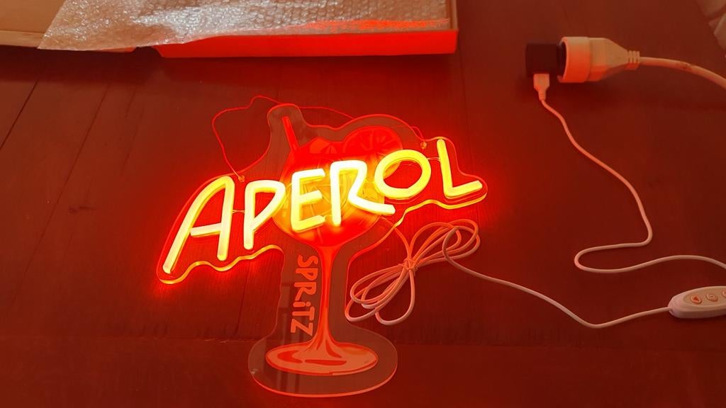 Led neon Lichtreclame  aperol nieuw !!, Verzamelen, Ophalen of Verzenden