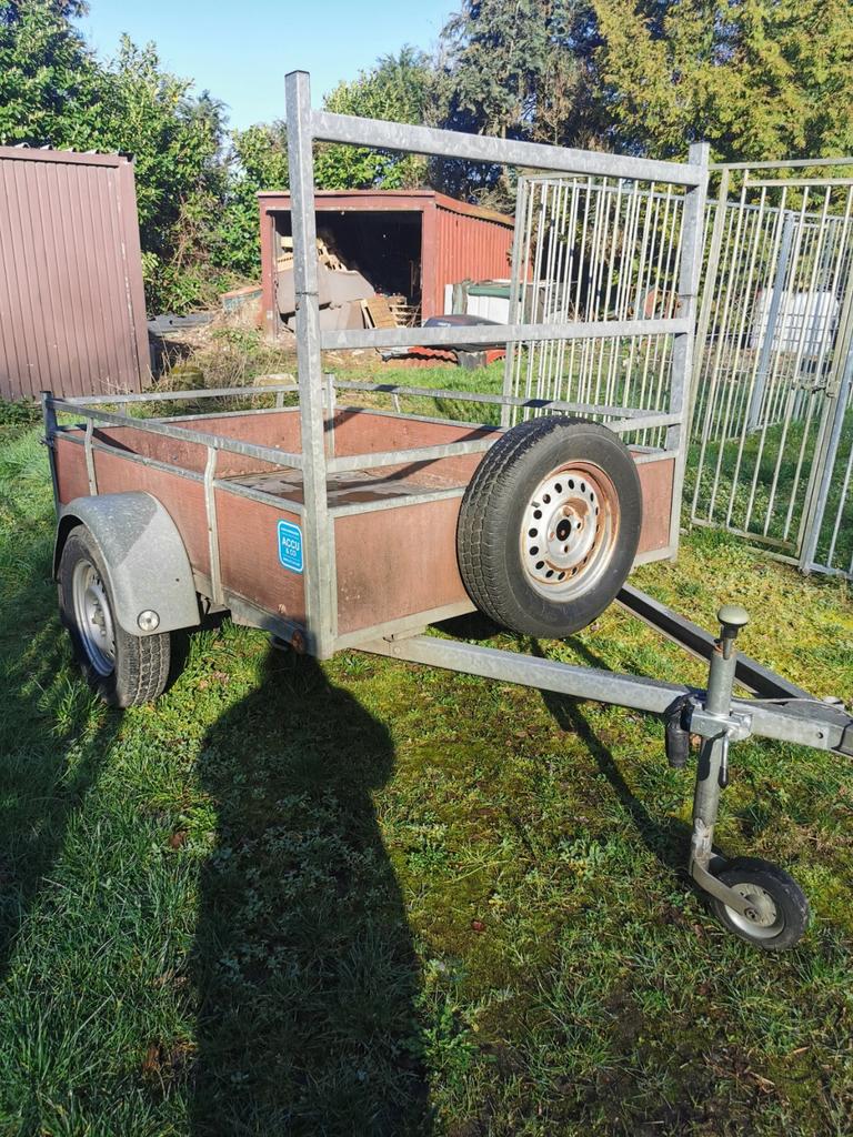 Aanhangwagen enkele as 750kg met I'd plaatje, Ophalen