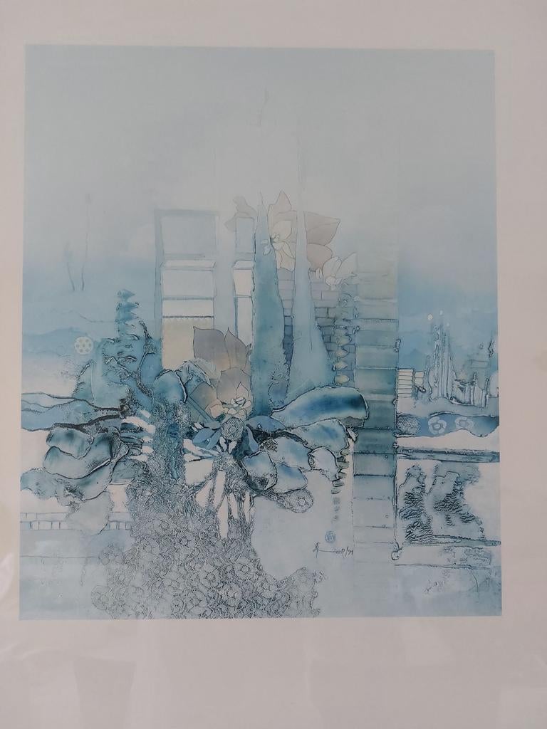 Abstract schilderij met mooi kader, Ophalen