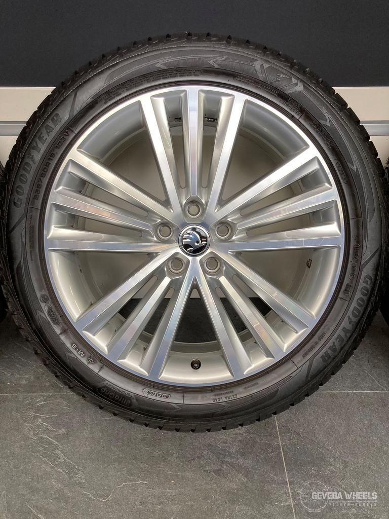 19” originele Skoda Kodiaq velgen + winterbanden 5x112   565, Auto-onderdelen, Banden en Velgen, Banden en Velgen, Winterbanden