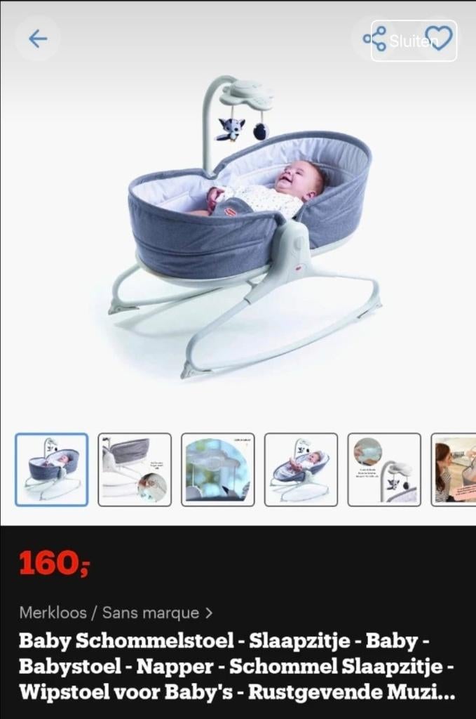 Baby schommelstoel/wieg, Kinderen en Baby's, Ophalen, Gebruikt