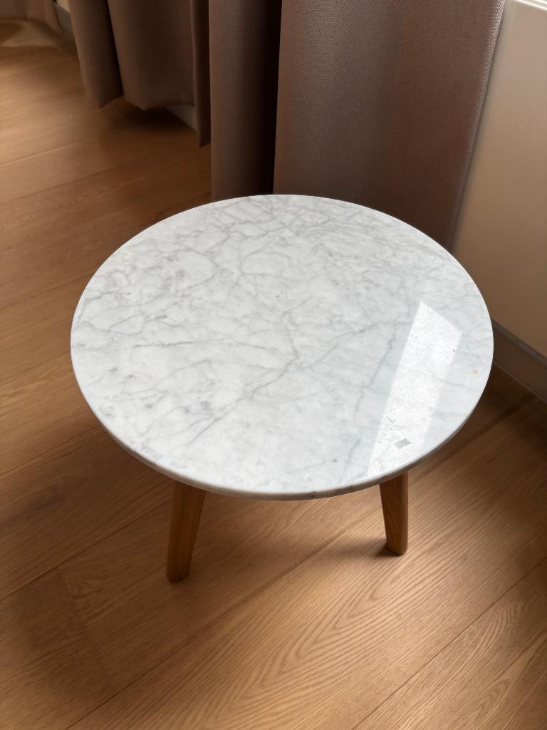 Bijzettafeltjes marmer, Ophalen, Minder dan 45 cm, Minder dan 55 cm, Rond