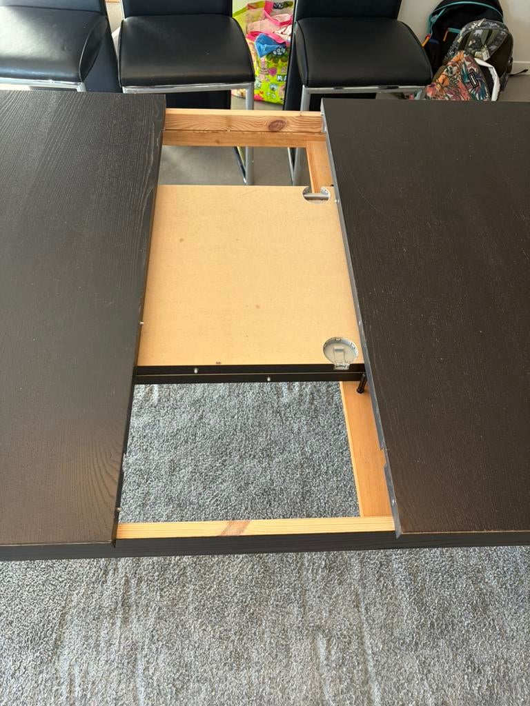 Eettafel hout IKEA 6p, B95xL175, uitschuifbaar tot B95xL260, Huis en Inrichting, Tafels | Eettafels, Ophalen, Eikenhout, 50 tot 100 cm
