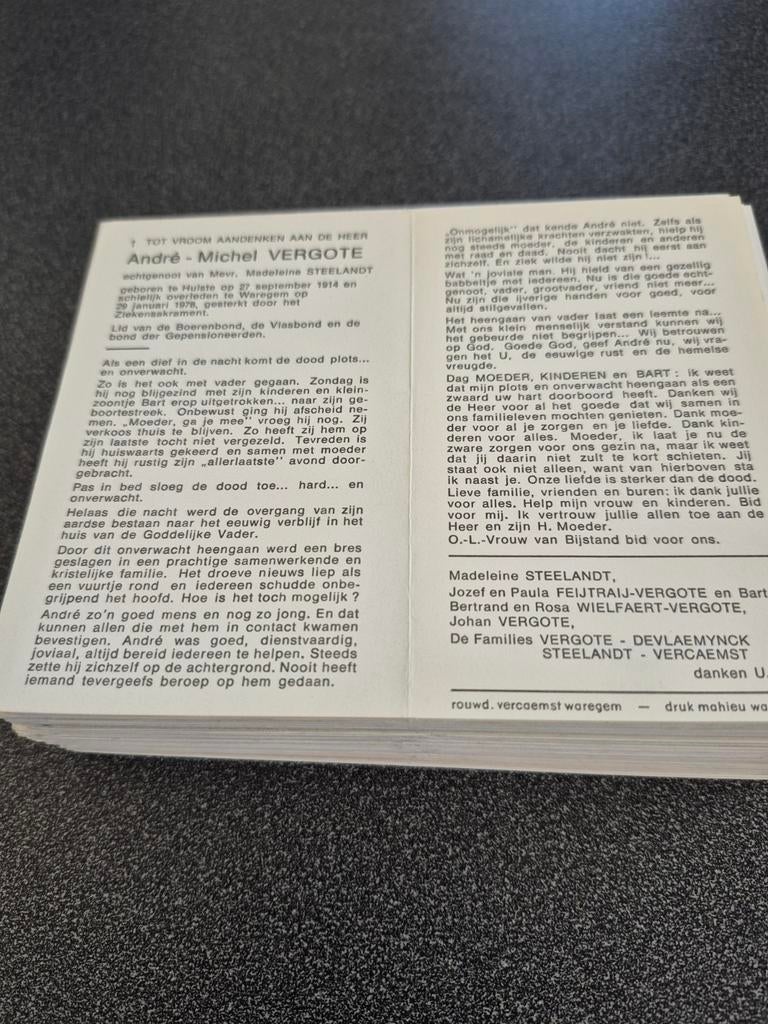 Bidprentjes Hulste, Verzamelen, Bidprentjes en Rouwkaarten, Ophalen of Verzenden