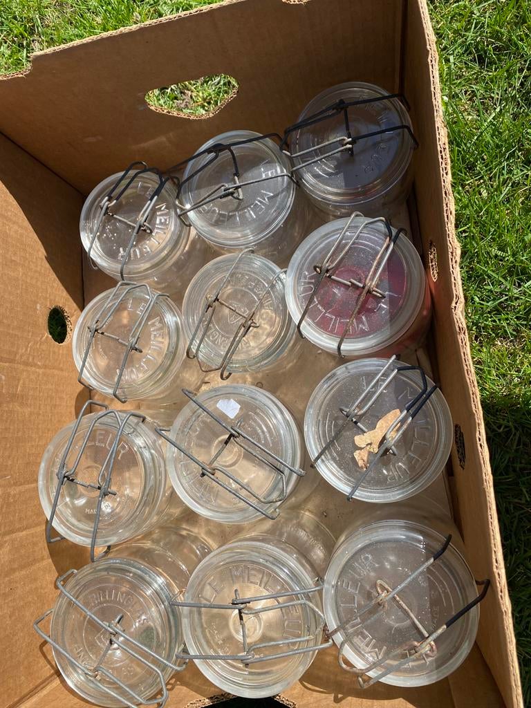 Glazen Weck bokalen, Huis en Inrichting, Keuken | Potten en Pannen, Ophalen, Gebruikt, Glas, Pot, Bus of Blik