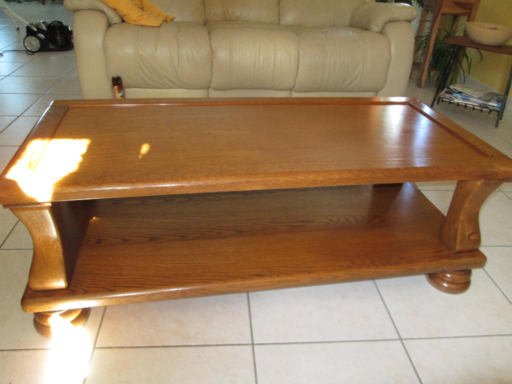 Table de salon en chêne massif., Maison & Meubles, Moins de 50 cm, Enlèvement, Utilisé, 50 à 100 cm
