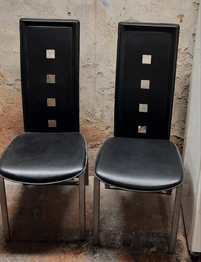 Chaises VIDA, Enlèvement, Utilisé, Noir, Deux