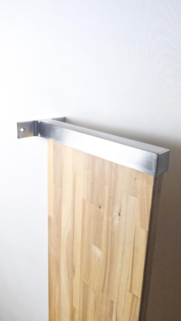 Étagère murale Ikea vintage  1990 - bois - aluminium brossé, Maison & Meubles, Enlèvement ou Envoi, Comme neuf