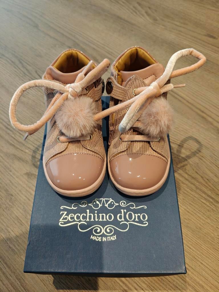 Nieuwe schoenen Zecchino d'Oro maat 23 roze veter met rits, Ophalen, Schoentjes, Meisje, Nieuw