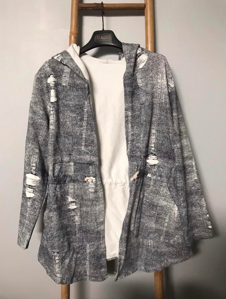 Lang vest met capuchon, Nieuw