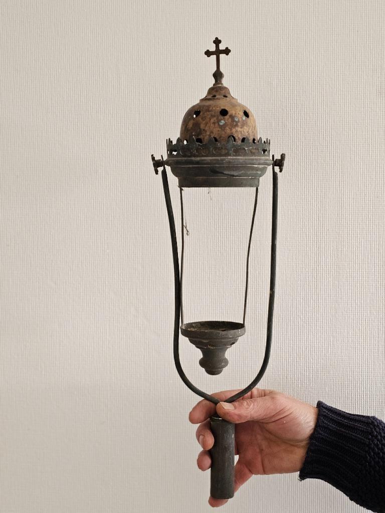 Antieke processielantaarn, Antiek en Kunst, Ophalen of Verzenden