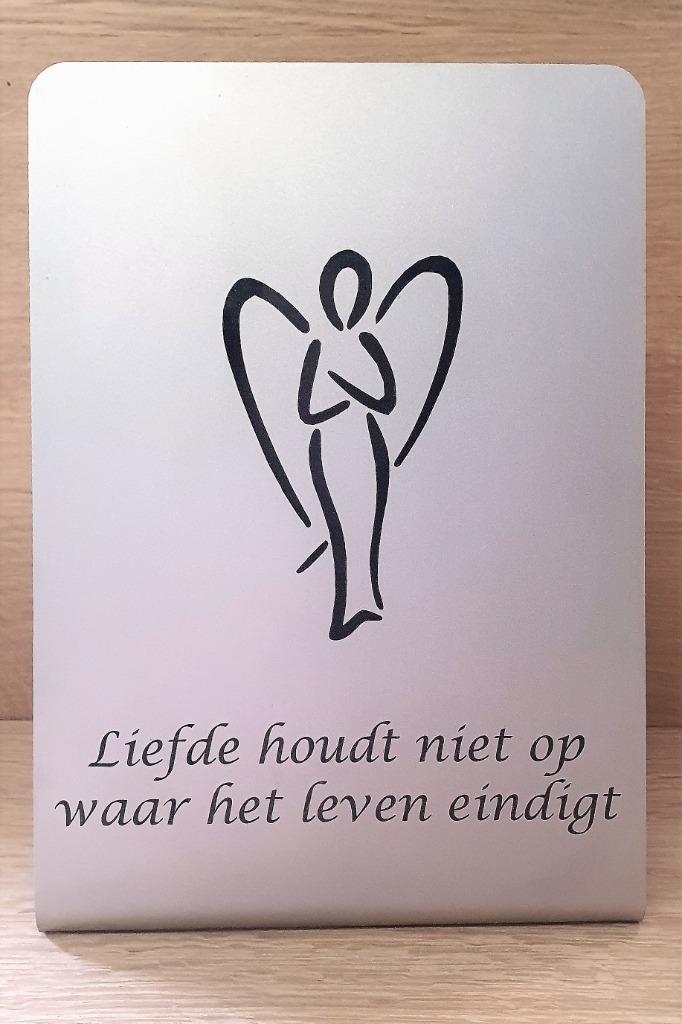 RVS “Engel” Rouwdecoratie Grafdeco Aandenken_Techniekwinkel, Tuin en Terras, Tuinstekers, Nieuw, Ophalen of Verzenden