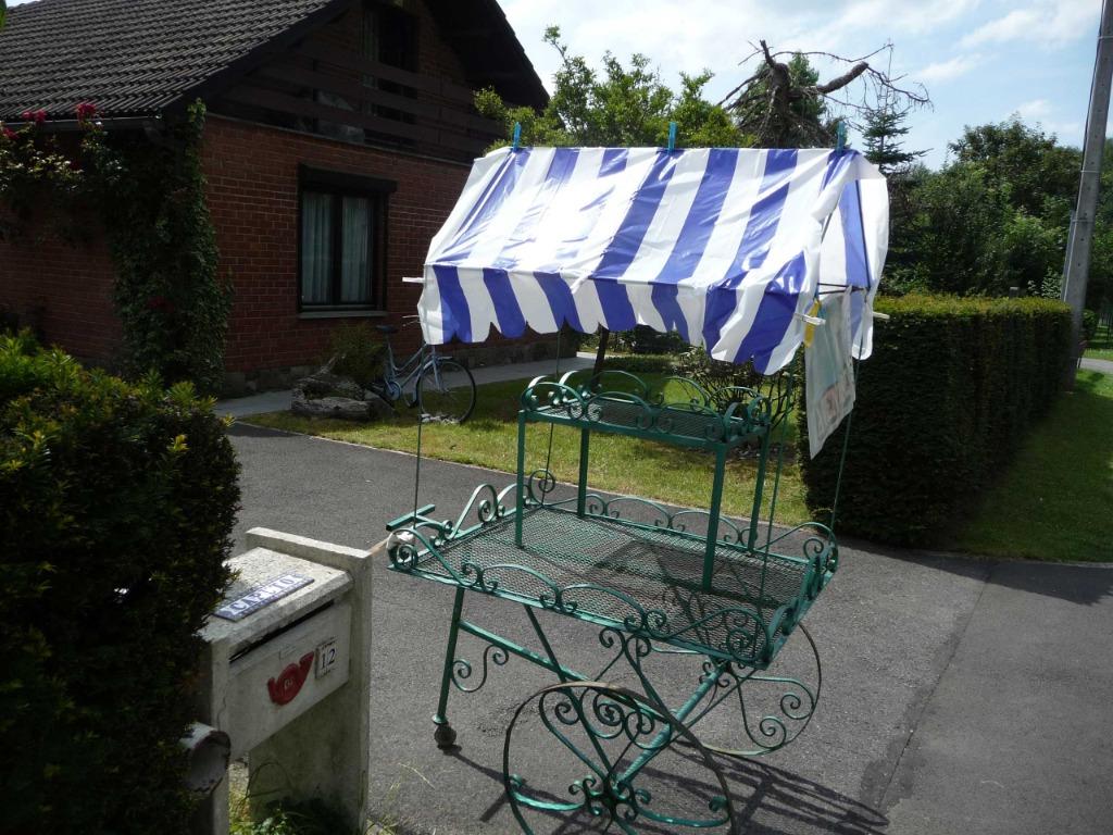 Charrette déco &  Suspension Boule pour fleurs (fer forgé), Enlèvement, Utilisé, Bois, Intérieur