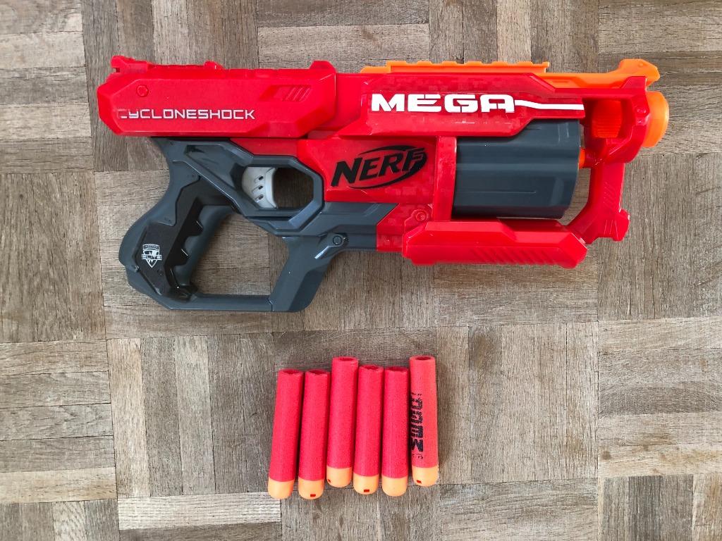 Nerf Elite Mega Cyclone shock (cartouches comprises), Enlèvement, Utilisé